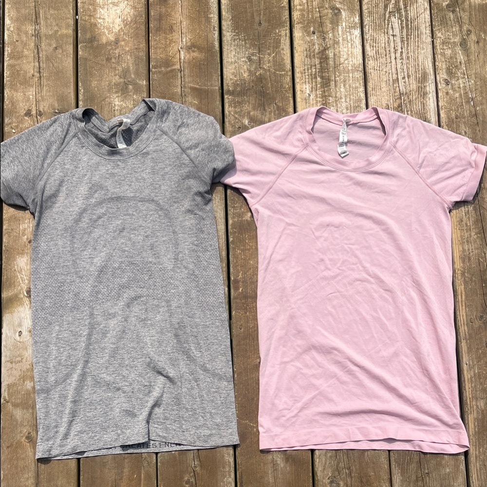 Lululemon swiftly tech Women’s gray and pink